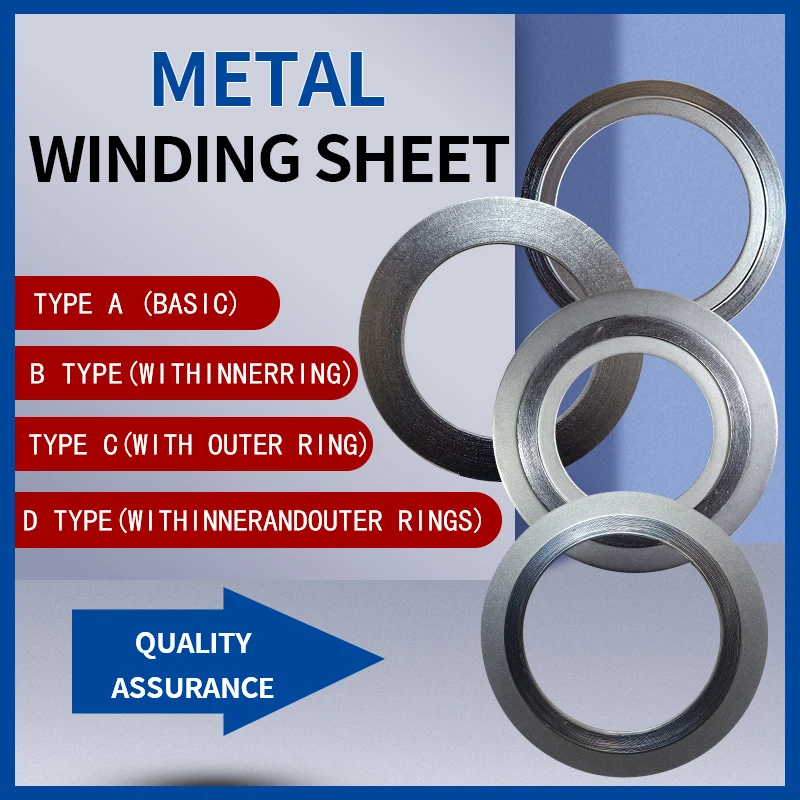 High Temperature Flange Valve Sealing Graphite Ring Metal Winding Gasket Custom Graphite Composite Gasket