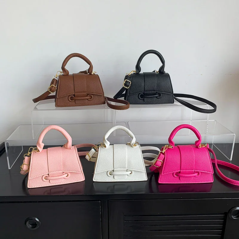 2023 PU leather square supports large capacity handbags female purses sling bags for women