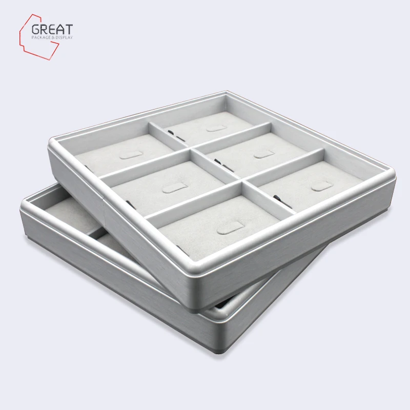 Luxury Jewelry Tray for ring necklace earring jewelry showcase plate with customized logo