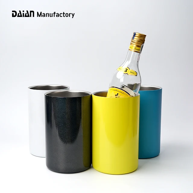 Amazon Top Seller  Double-Wall Stainless Steel Insulated Ice Bucket  for Home Bar, Chilling Beer, Champagne and Wine