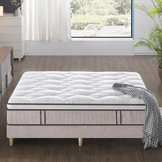 high quality euro top king size hybrid pocket coil spring orthopedic mattress manufacturer