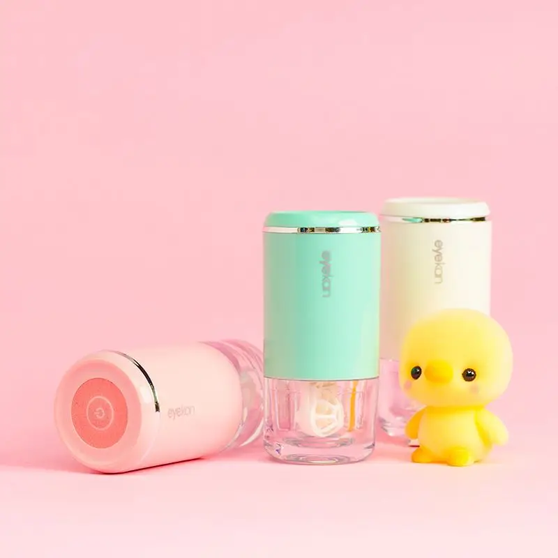 
2021 new hot automatic contact lens cleaner case fashion travel eye colorful contact lens cleaning case 
