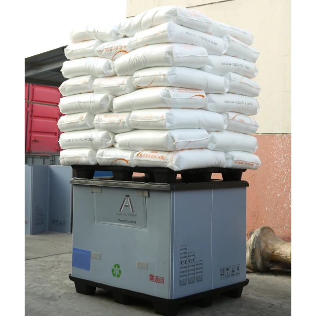 
Heavy duty bulk storage industry mesh HDPE large stackable fruit foldable collapsible plastic pallet box for sale 