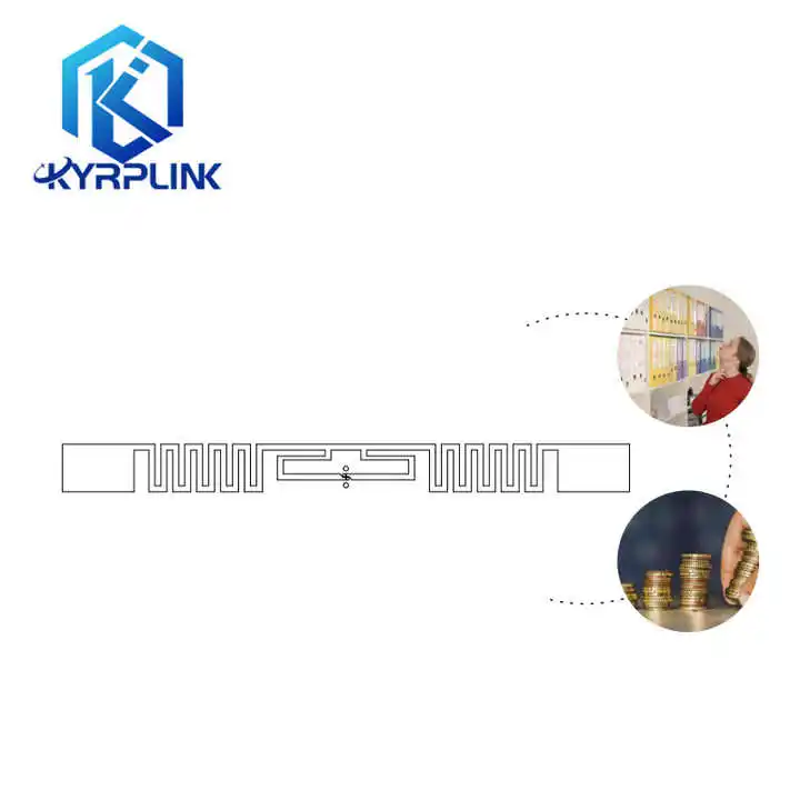 Passive Adhesive Sticker 860-960mhz UHF RFID Label 95x8mm Monza 4 Wet Inlay For Assets Management