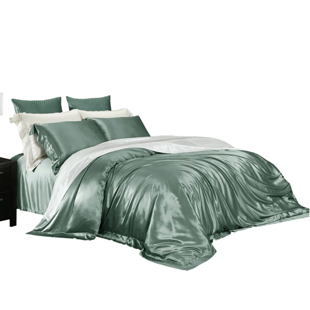 queen size 100% silk linen chinese silk bedding set,silk home textile,silk bed linen