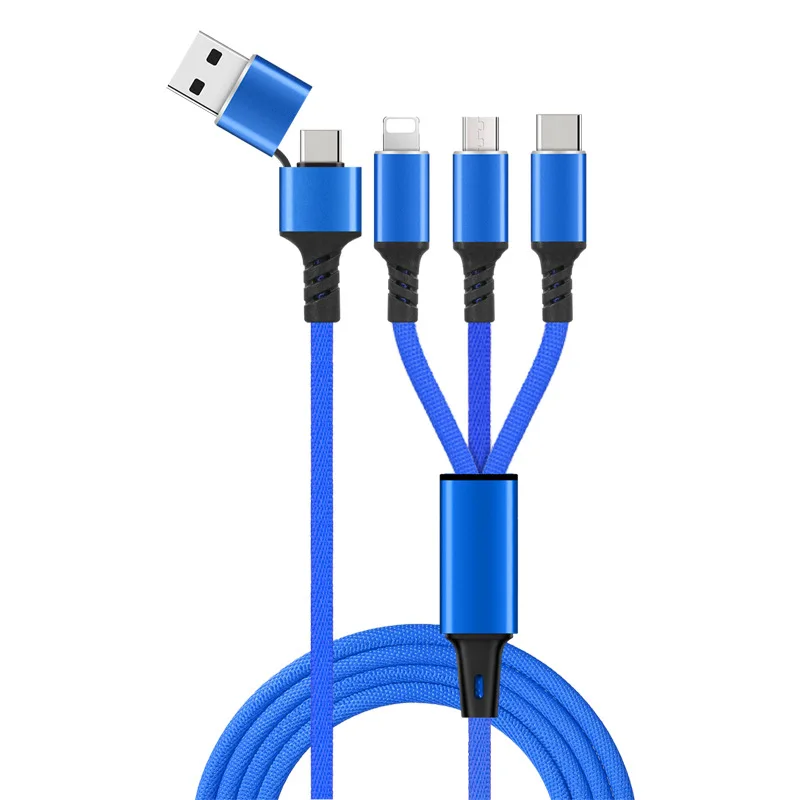 nylon usb data cable android 3 in 1 usb charging cable