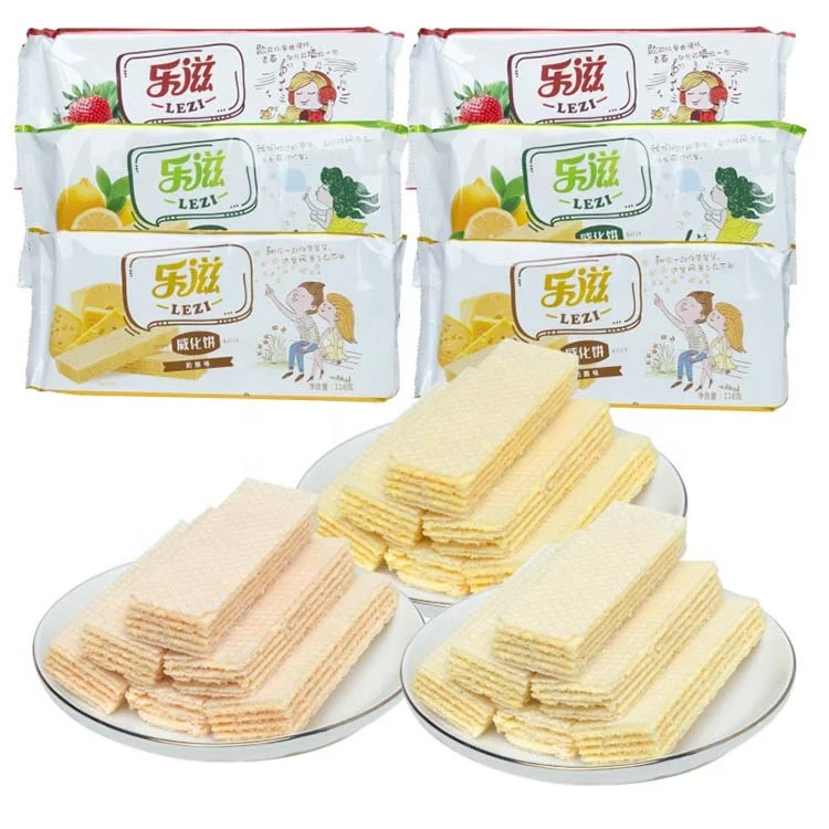  Оптовая продажа печенье в виде Сэндвич-вафли со вкусом сыра и клубники