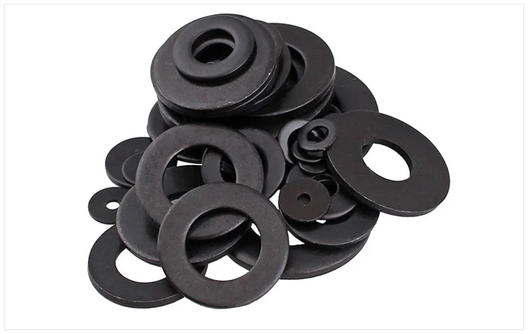 Flat washers  Wholesale carbon steel  washers  black oxide geade4/8/10 M2-M30 DIN125 GB97
