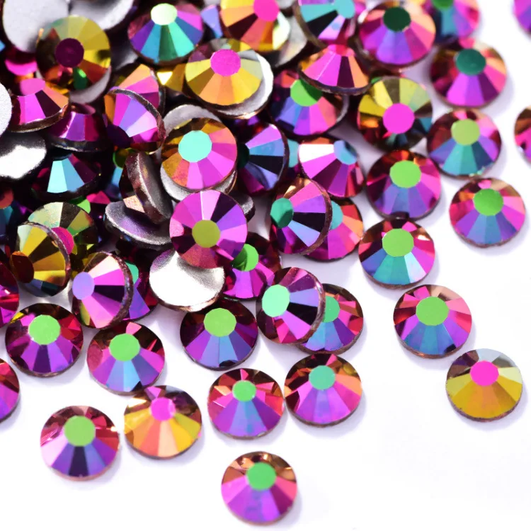 wholesale 1400pcs SS2-34 Mix AB Color Diamond Crystal Flatback Glass Rhinestones Gems For DIY Nail Art Decoration Garments Shoes