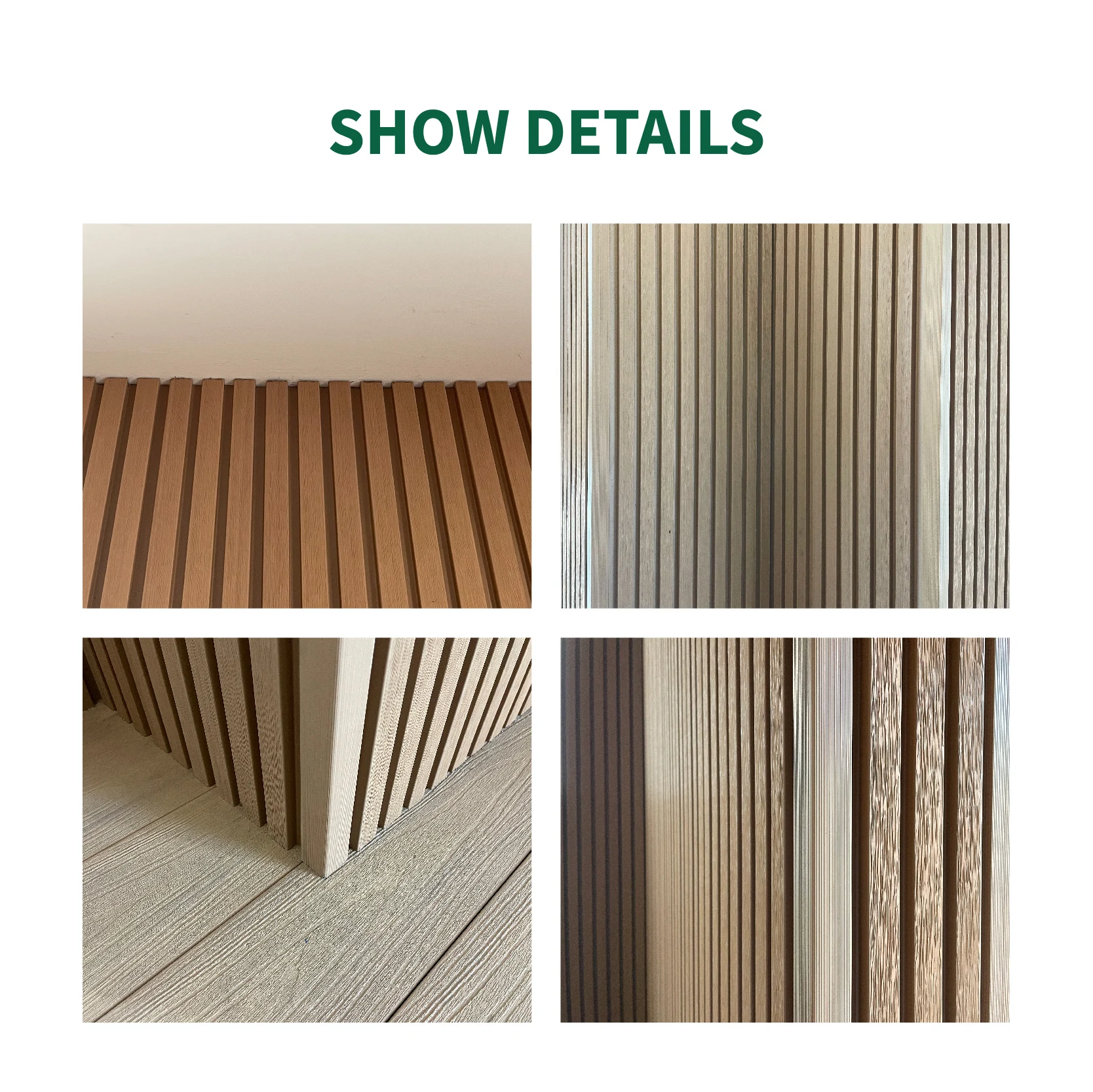 European Style New Fashion Design Wood Plastic Composite Wall Panel Cladding Co-Extrusion Outside wall panel