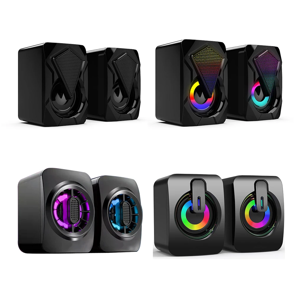 New Arrival Wired Computer Speakers RGB Gaming Speaker for PC Computer Desktop With Radio