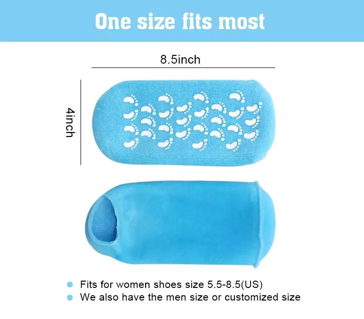 free sample Foot Moisturising Aloe Infused Spa Fuzzy Spa Gel Heel Socks