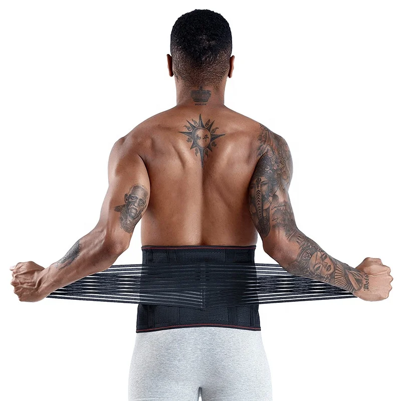 
Hot Sale Adjustable Breathable Slimming Waist Support Belt for Men Fitness Trainer Belt 