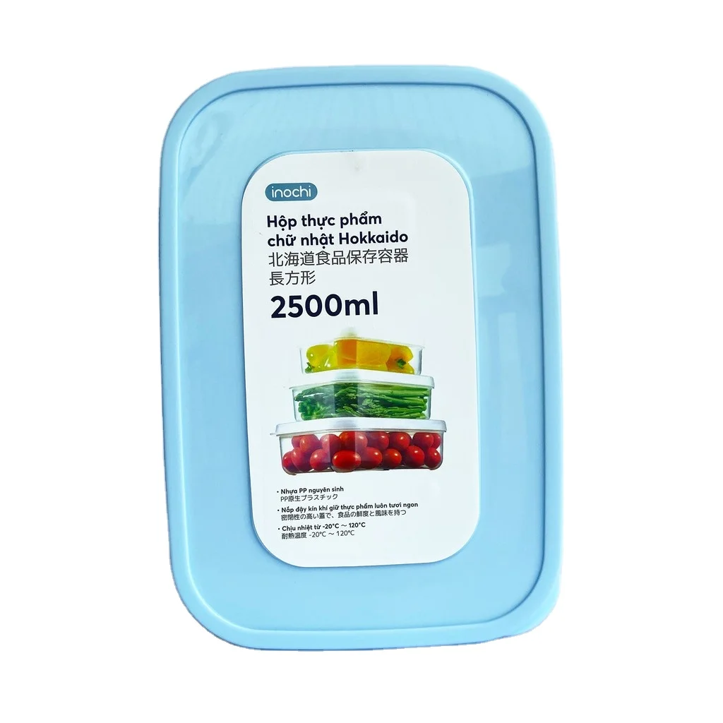 Hot Selling BPA free Food Container Kitchen Accessories Safe for Microwave 1000 ml Primary PP Plastic Container Made In Vietnam