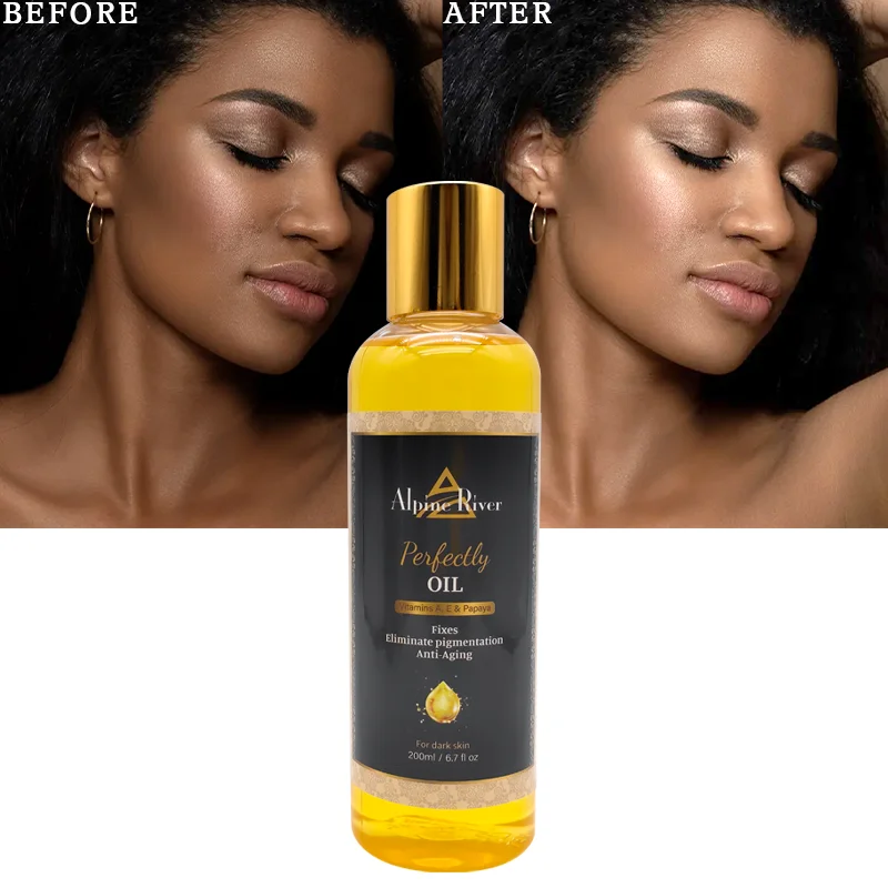 OEM Vitamin E Skin Brightening Papaya Oil Body Moisturizing Even Skin Tone Body Oil For Dark Skin