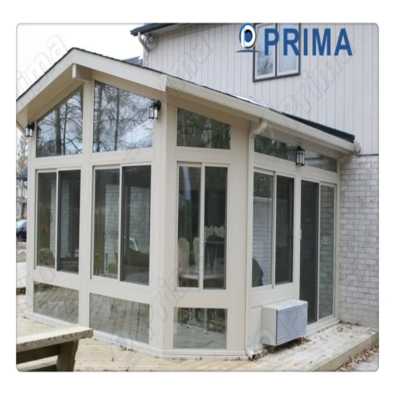 Большая наружная алюминиевая рама, стеклянный дом, треугольная крыша, садовая комната, изолированная консерватория, Солнечная комната
