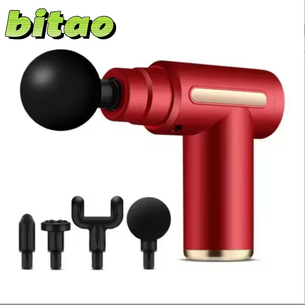 Portable Electric Mini Massage Gun Rechargeable Handheld Pistol Deep Tissue Percussion Targeting Back Pain Relief Neck
