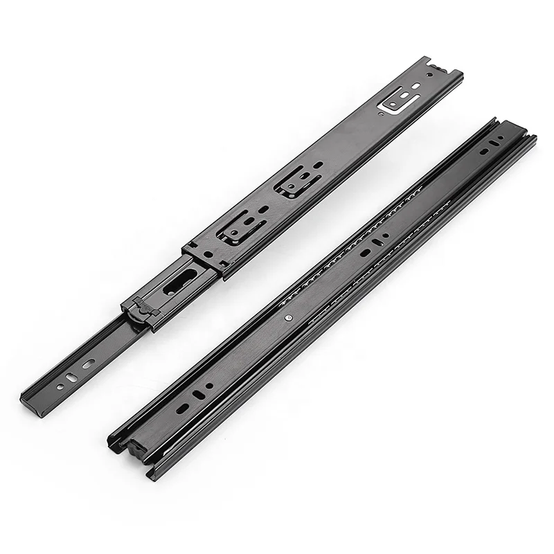 30mm Width 3-fold  0.7mm Thickness Full Extension Ball Bearing Drawer Slide Rail Side Mount Zinc Drawer Telescopic Channels