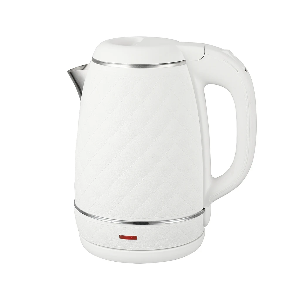 1.8L 1500W Double Wall Leather Electric Kettle Cordless Electric Jug