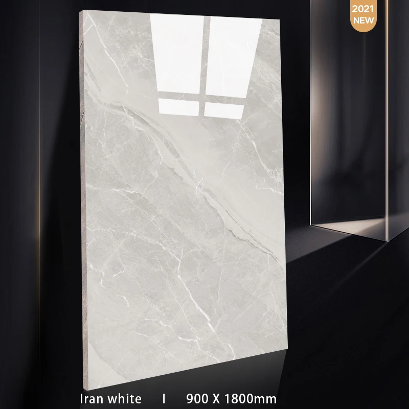 Wall Floor Tile Sintered Marble Stone of Indoor 900X1800 D5-L18701 White Glazed Porcelain Polished Tiles