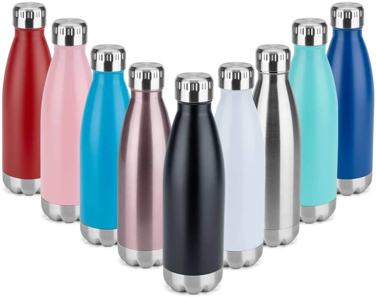 17oz cola shape fitness thermo cup stainless steel flask insulated water bottle sport