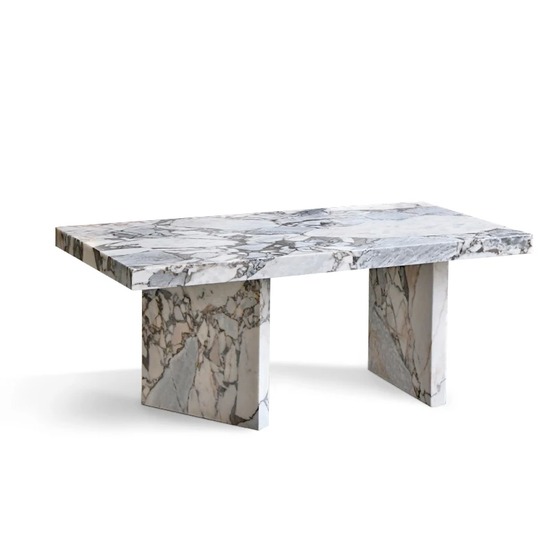 Italian modern furniture dining table set luxury marble high end factory stone marble dining table