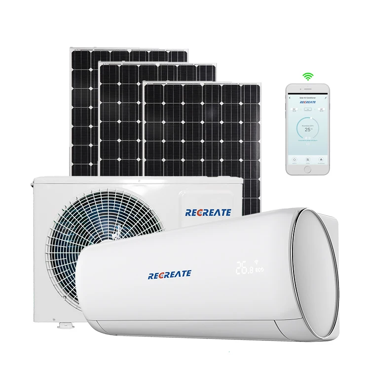 solar air conditioner home  Pure DC Solar Air Conditioner System 24000btu spilt air conditioner solar units solar panel home