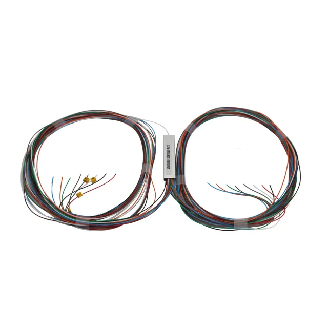 Manufacturing 1 16 fiber optic PLC splitter 1x16 without connector 16 way fiber optic splitter without connector