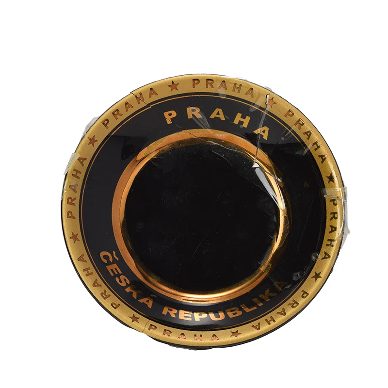 OEM Custom Logo Handmade Bulgaria Luxury Porcelain Austria Plate Rome Personalized Black Praha Ceramic Craft Plate