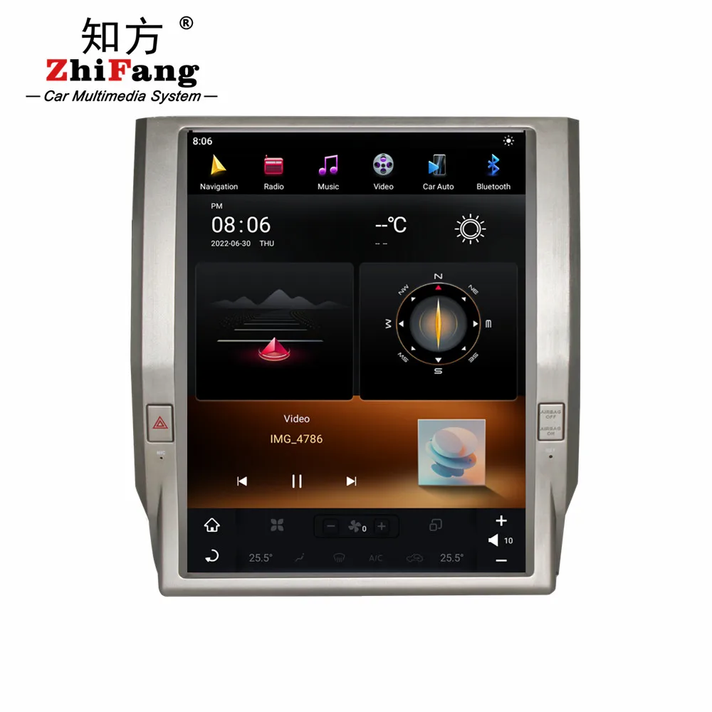 Car GPS IPS screen Car Dvd Radio Stereo Player 13.6inch Touch Screen For Toyota Tundra 2014-2019