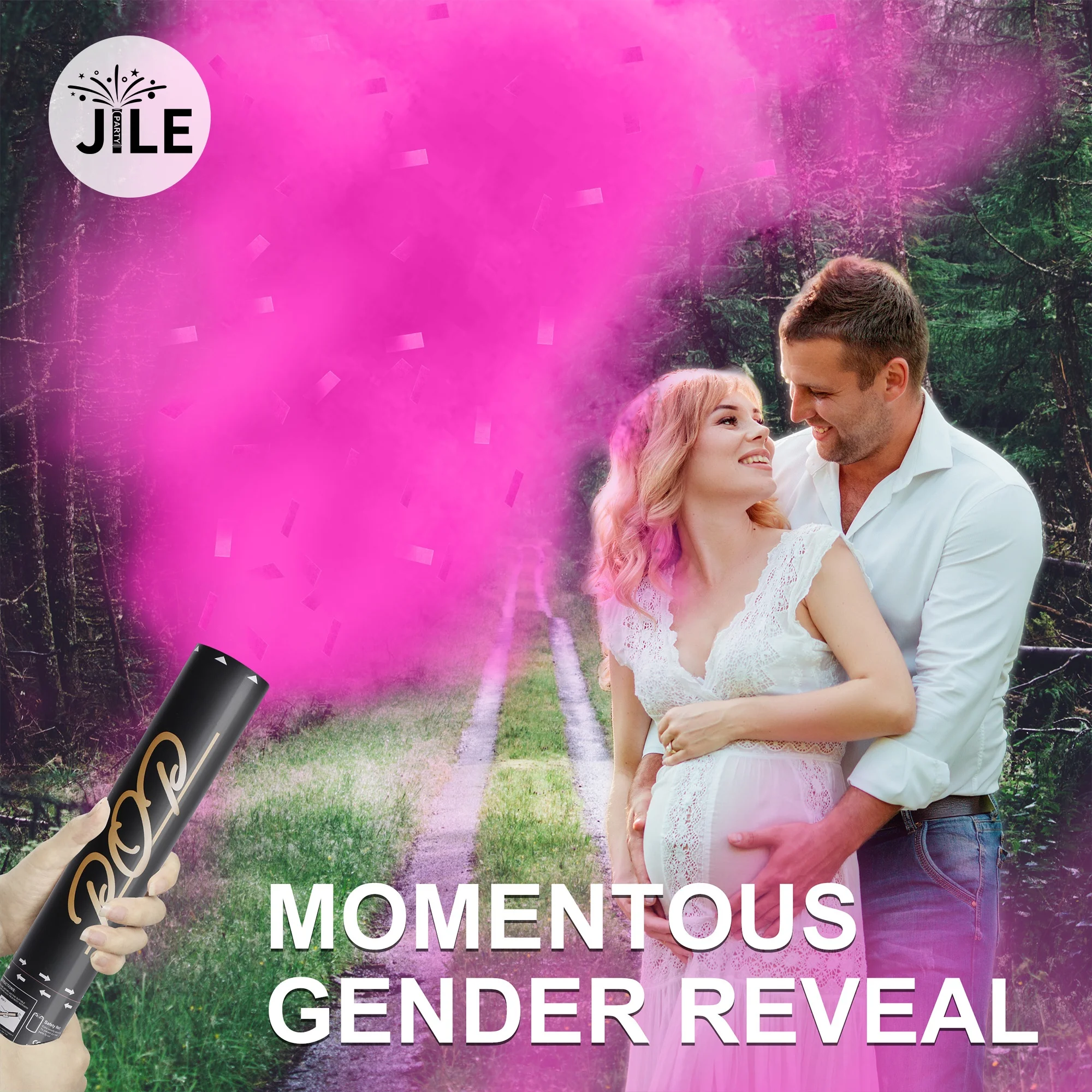 12 дюймов розовый синий бумажное конфетти объявление о поле Confetti Cannon встроенный в транспортное средство порошок шар пушка