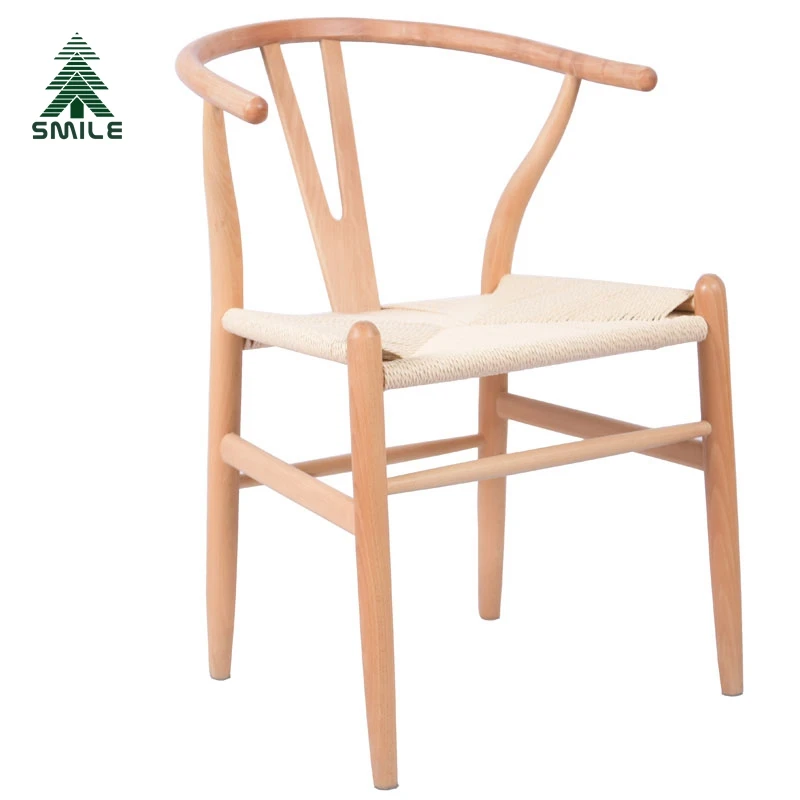 High Quality Black Solid Wooden Chairs New Modern Beech Dining Chairs Wishbone Chairs With Armrest