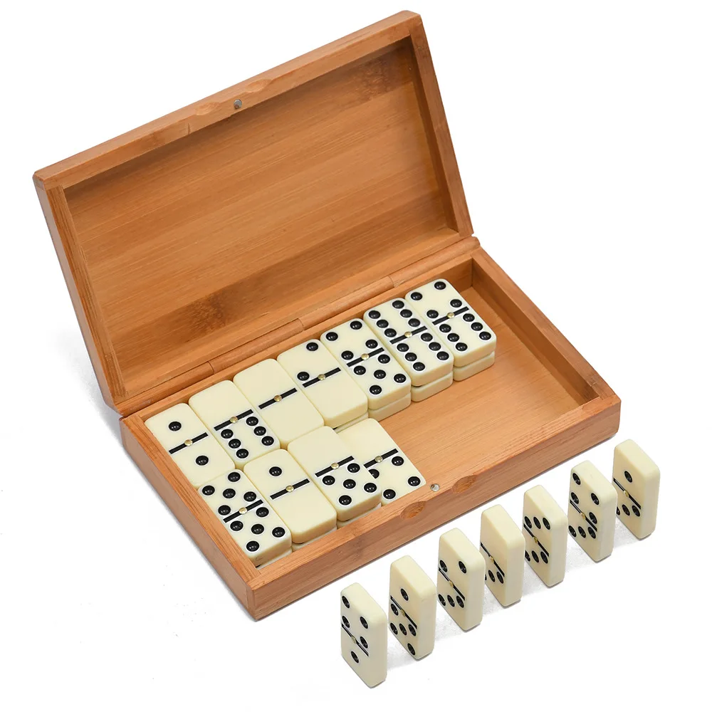 Domino оптовая продажа высококачественные развивающие игрушки игры набор домино двойные Шесть деревянных для взрослых