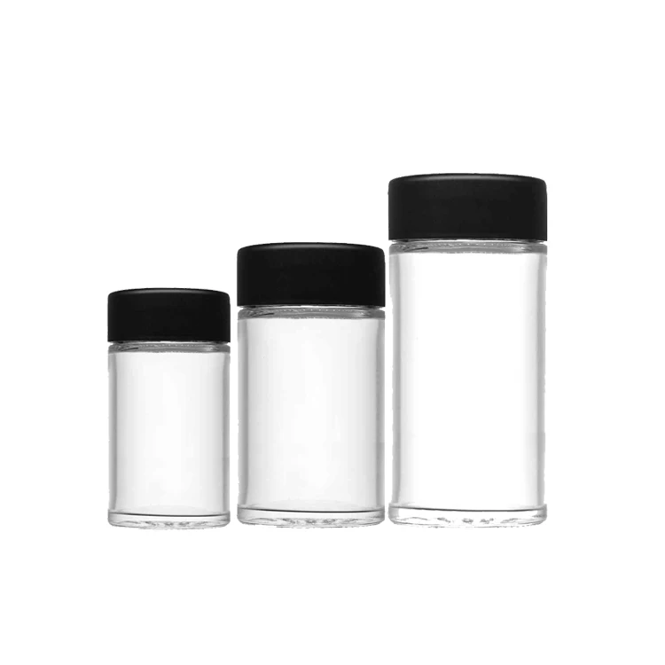 Wholesale High Quality 2oz 3oz CR Glass container cosmetic jar flower glass tubes pre packaging roll bottle