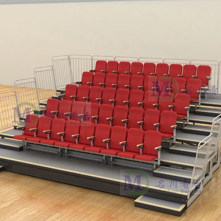 Ceremony folding chair telescopic bleachers electric retractable tribune portable grandstand