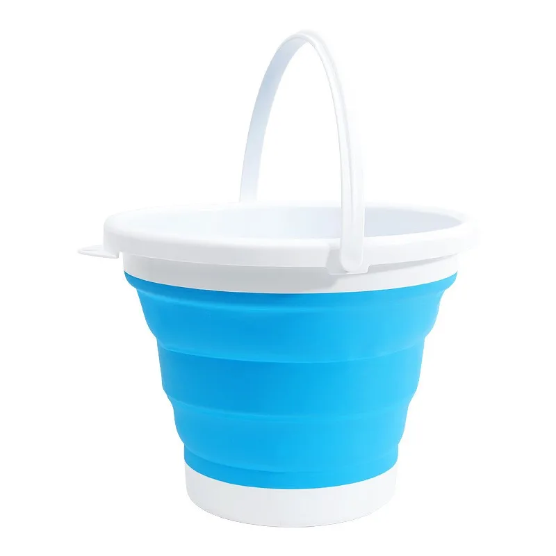Collapsible Ice Water Camp Storage Bucket Oem promo Foldable Pp Folding Bucket Strong Flexible Tub Plastic Garden Storage Bucket
