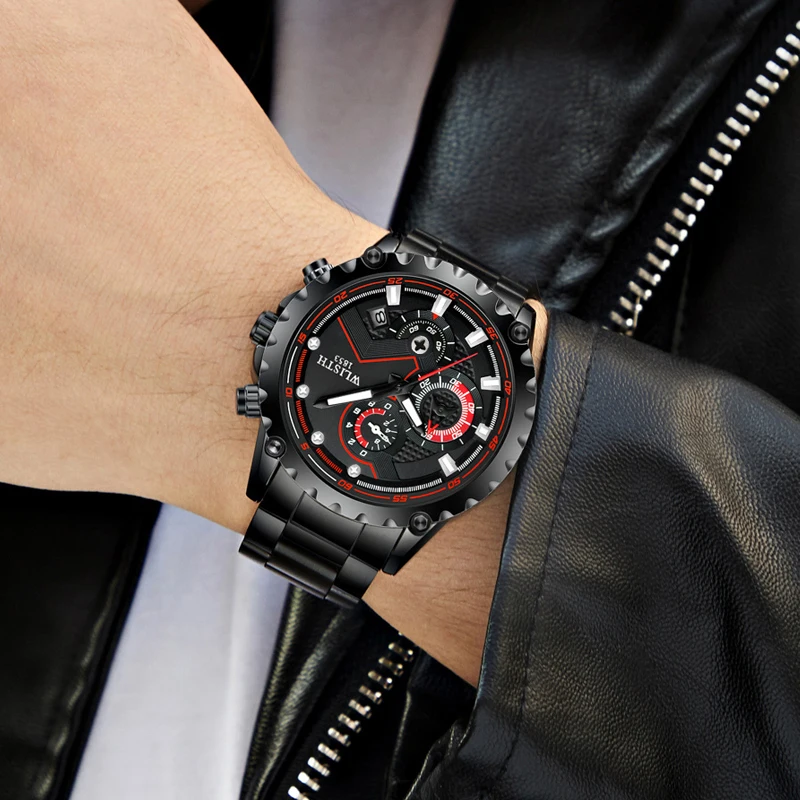 Super Popular men`s Watch Luxury Stainless Steel Band Waterproof  Quartz Wristwatch Gift Watches For men reloj