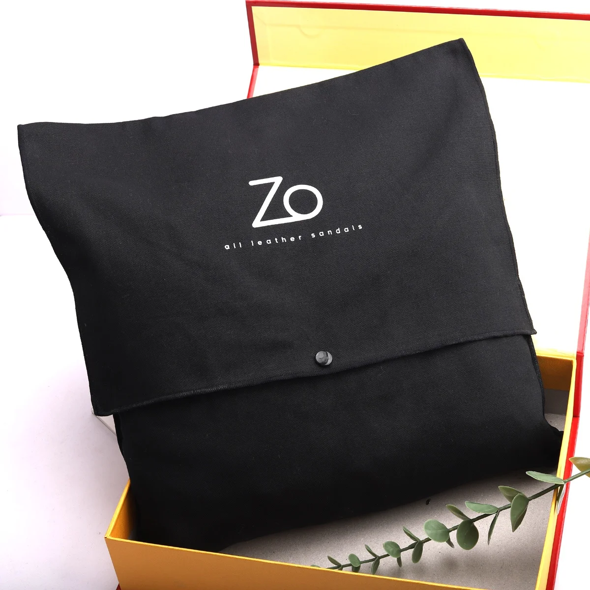 Custom Logo Printed Cotton Twill Sandals Shoe Packing Dust Bag Large Black Clothing Handbag Storage Cotton Envelope Pouch