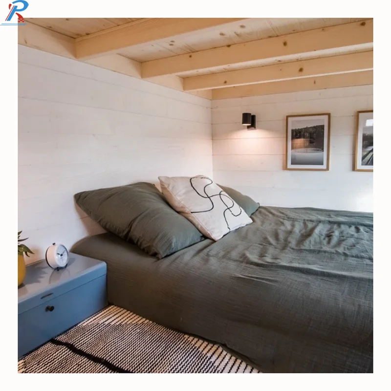 Magic House Tiny Wooden House Prefabricated with Roof Garden Tiny House on Wheels Luxury