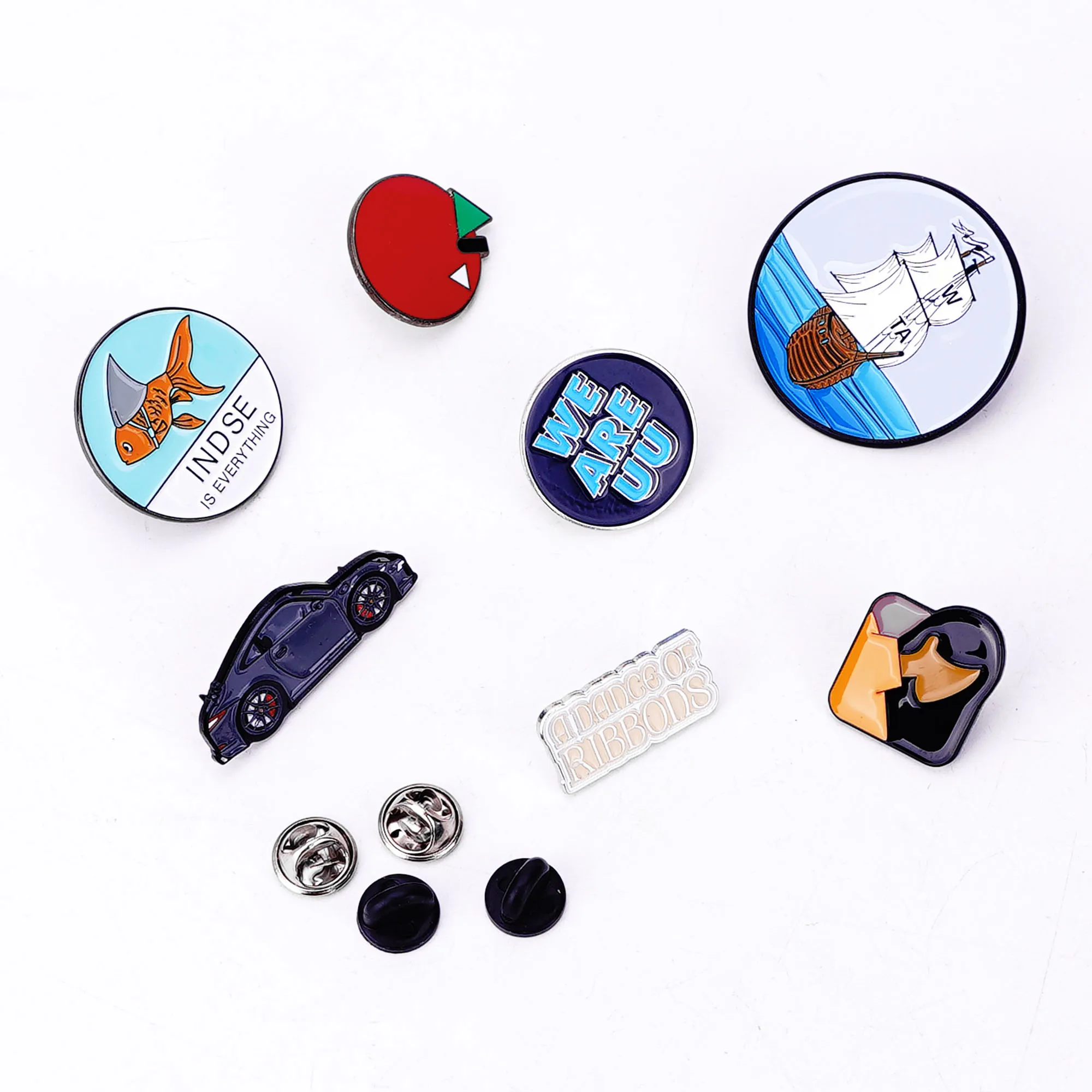 No Minimum Metal Badge Manufacturing Metal Hard Enamel Pin Factory Custom Clothing Decoration Magnetic Enamel Badge Pin