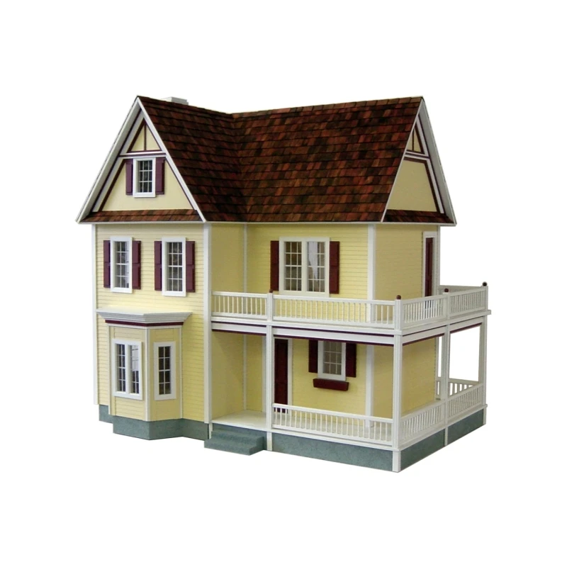 Miniature wooden victorian dollhouse kit 1/12 Scale OB11 BJD doll