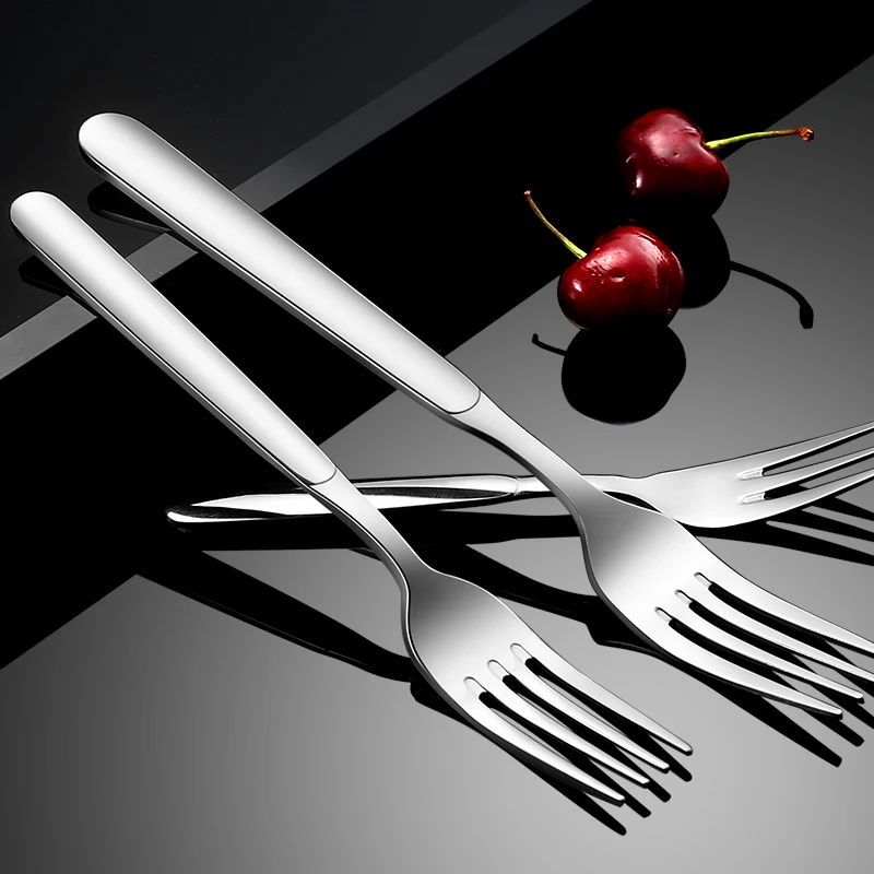 Customization Mirror Polish Stainless Steel Fruit Fork Cutlery Dessert Fork Stainless Steel Fruit Cake Forks