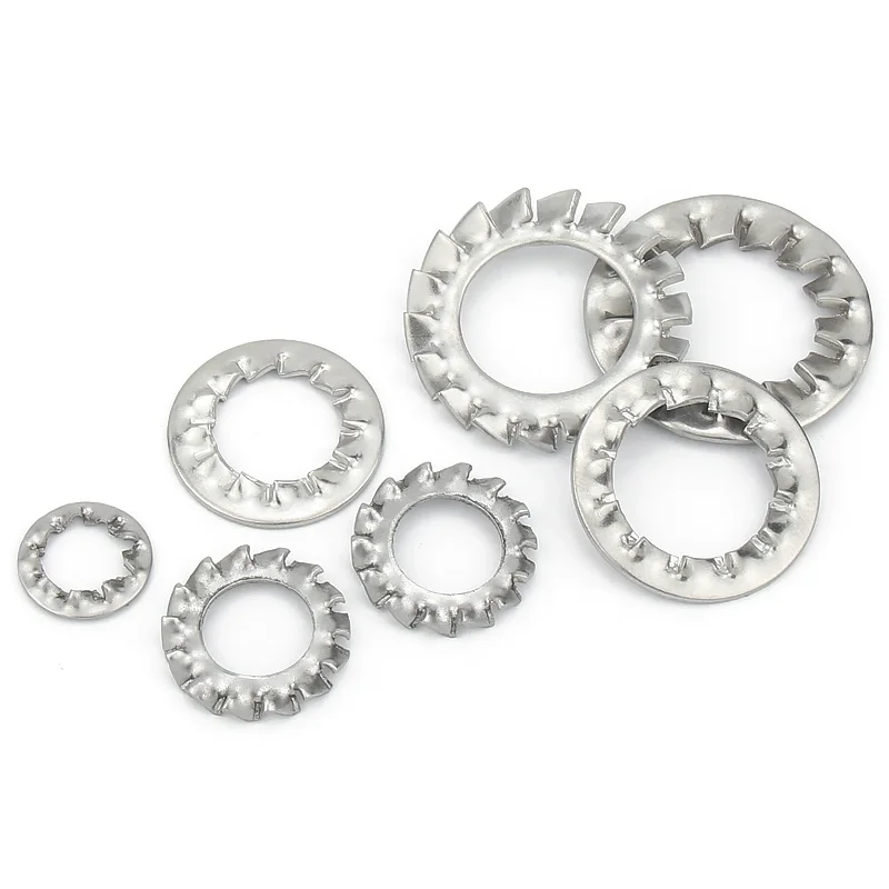 DIN6797 DIN6798 Serrated Tooth Washers With External Internal Teeth M3 M4 M5 M6 M8 M10 M12 M14 M16 M20 M22 M24 Star Lock Washer
