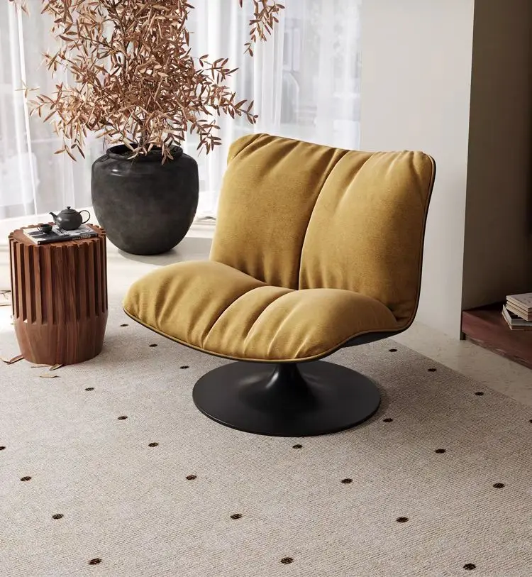 Designer single sofa rotating chair Italian minimalist living room Internet celebrity lazy casual chair