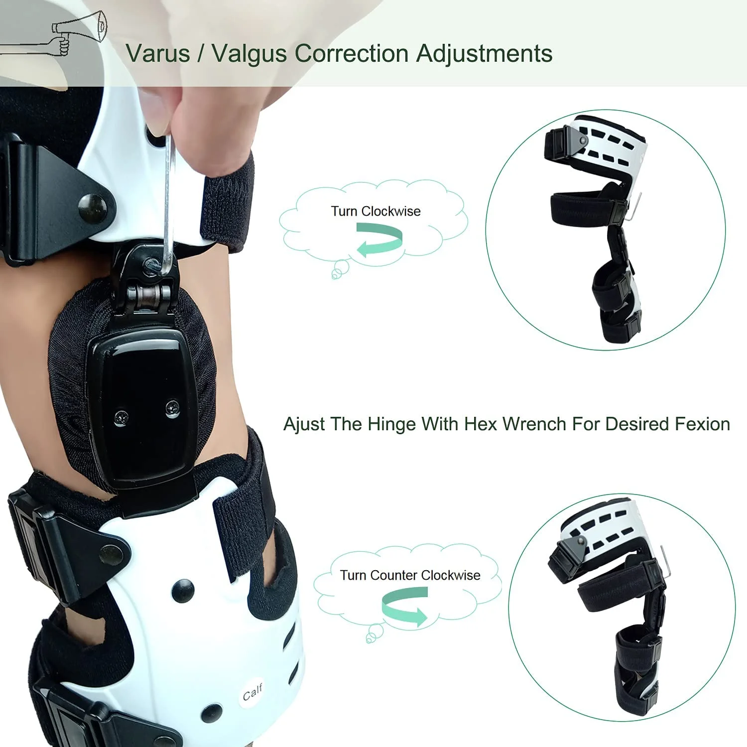 HKJD Rehabilitation Equipment Adjustable Post Op Unloader Hinged OA Knee Brace immobilizer Support Knee Brace Arthritis