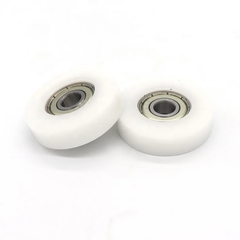 China High Quality nylon diameter 30mm rubber wheel 608zz