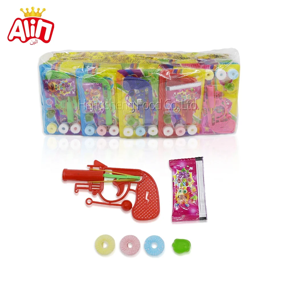 Китайский производитель игрушек конфет оптовая продажа пластиковый пистолет упаковка для