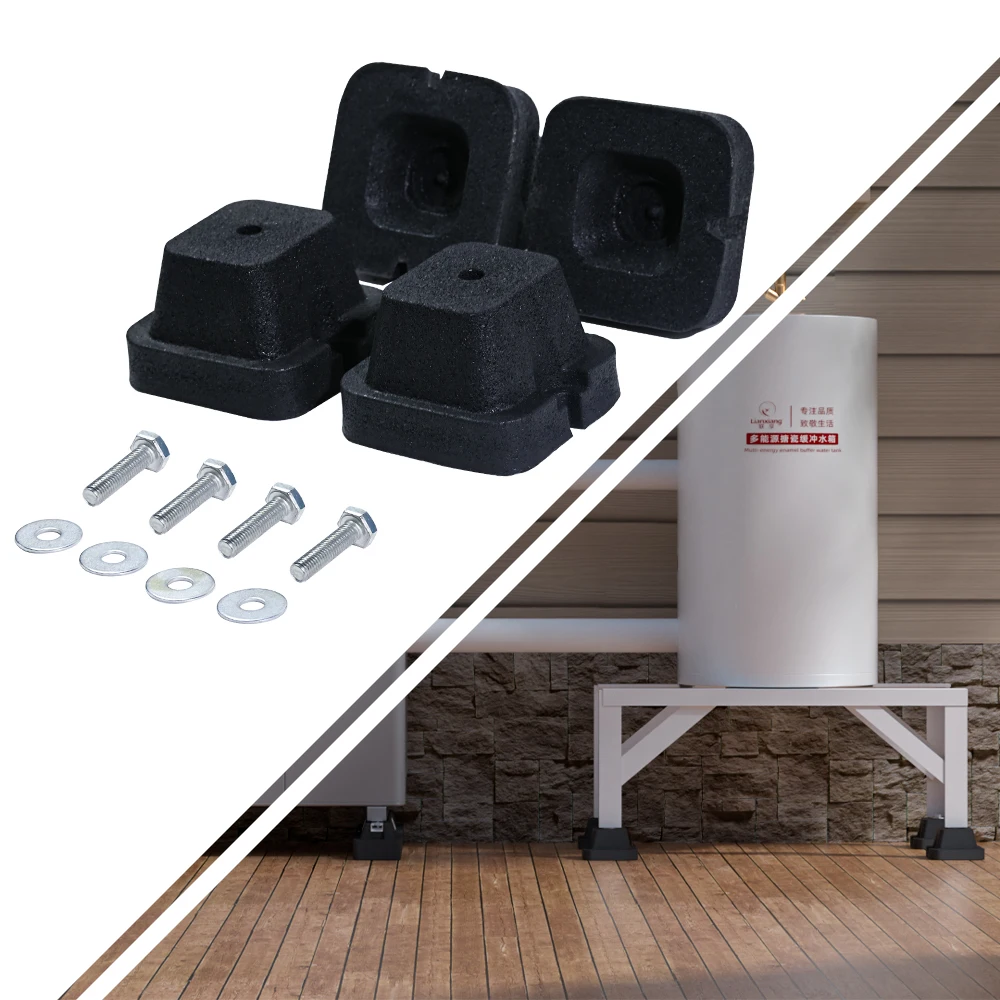 Aluminum Sliding Rail Air Conditioner Vibration Reduction Bracket Rubber Stand Support Washers Bolts Nuts Basement Application