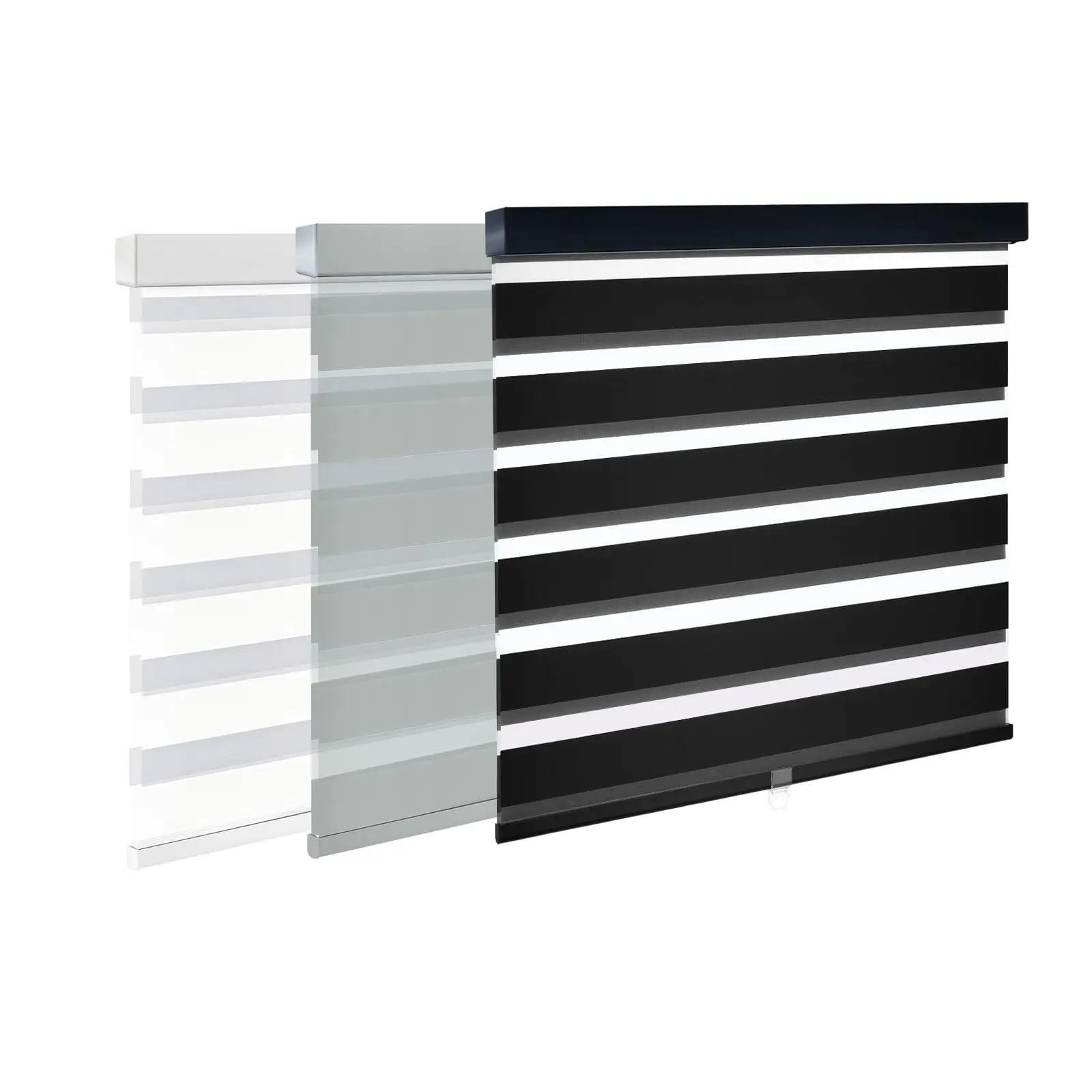 Custom Size Free-Stop Cordless Zebra Shades Double Layered Day and Night Light Filtering Zebra Blinds for Home and Office