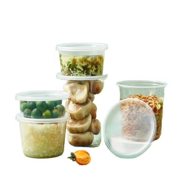 8oz/12oz/16oz/24oz/32oz deal up plastic deli soup cup food containers with lid